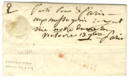 Mention Manuscrite Au Verso D'une Lettre Datée Du 7 Novembre 1824 De Broglie Pour Paris '' Partie Pour Paris Aux Message - Zonder Classificatie