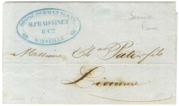 Cachet Bleu FRAISSINET / MARSEILLE Sur Lettre Avec Texte Daté De Marseille Le 22 Janvier 1848 Pour Livourne. - TB / SUP. - Zonder Classificatie