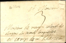 ' De Mons ' (LA N° 31) Sur Lettre Avec Texte Daté '' Au Camp De Mame Près Mons Ce 16 Août 168 [7] ''. - TB / SUP. - R. - Marques D'armée (avant 1900)