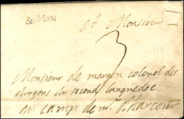 ' De Mons ' (LA N° 31) Sur Lettre Avec Texte Daté '' Au Camp De Mame Près Mons Ce 16 Août 168 [7] ''. - TB / SUP. - R. - Legerstempels (voor 1900)