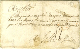 ARM DE COIGNY (SA N° 17) Sur Lettre Avec Texte Daté Du 8 Novembre 1743 Pour Lille. - TB. - RR. - Sellos De La Armada (antes De 1900)