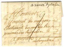 '' Armée D'Italie '' (SA N° 31) Sur Lettre Avec Texte Daté De Sospello Le 22 Mars 1748 Pour Pézenas. - TB / SUP. - Army Postmarks (before 1900)