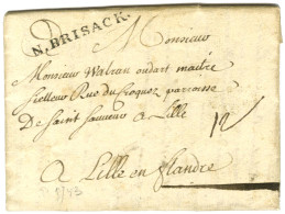 N.BRISACK Sur Lettre Avec Texte Daté Du 31 Juillet 1743. - SUP. - Sellos De La Armada (antes De 1900)