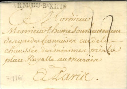 ARM:DUB.RHIN (7A N° 17) Sur Lettre Avec Texte Daté '' Au Camp D'Herdringen Le 1 Août [1761] '' Pour Paris. - TB / SUP. - - Legerstempels (voor 1900)