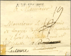 A:DE:SOUBISE (7A N° 47) Sur Lettre Avec Texte Daté '' à Hanau Le 6 Mai 1758 '' Pour Bordeaux Réexpédiée à Lectoure. - TB - Sellos De La Armada (antes De 1900)