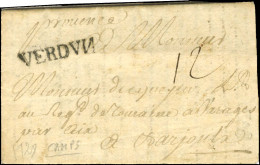 VERDVN Sur Lettre Avec Texte Daté '' à La Citadelle De Verdun Le 25 Mars 1728 '' Pour Aix. - SUP. - R. - Legerstempels (voor 1900)