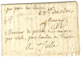 Lettre Avec Texte Daté '' Au Camp De Bibrchat Le 10 Septembre 1744 '' Pour Tulle. - TB. - Sellos De La Armada (antes De 1900)