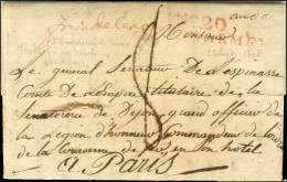 N° 20 / GRANDE-ARMÉE Rouge Sur LAS Lespinasse Avec Superbe Texte Mentionnant L'Empereur De Russie Daté Du 23 Septembre 1 - Army Postmarks (before 1900)