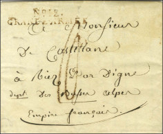 N° 12 / GRANDE-ARMÉE Rouge Sur Lettre Avec Très Bon Texte Daté De Dantzig Le 6 Janvier 1813 Pour Riez. - TB / SUP. - R. - Army Postmarks (before 1900)