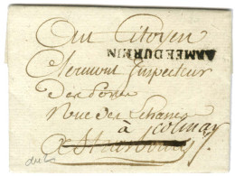 ARMÉE DU RHIN (47 Mm) Sur Lettre Avec Texte Daté De Landau Le 6 Nivôse An 2 Pour Strasbourg Réexpédiée à Colmar. - SUP. - Army Postmarks (before 1900)