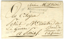 ARMÉE DU RHIN / 2e DIVISION Sur Lettre Avec Très Bon Texte Daté An 4 Pour Paris. - SUP. - Army Postmarks (before 1900)