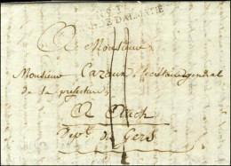 N° 1 / ARM DE DALMATIE Sur Lettre Avec Superbe Texte Mentionnant Les Observations Et Les Calculs De Newton Daté De Ragus - Army Postmarks (before 1900)