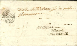 ' Déboursé ' / ARMÉE D'ITALIE + '' Deb De Villefranche '' Sur Lettre Avec Texte Daté De Paris Le 17 Nivôse An 5. - TB /  - Army Postmarks (before 1900)