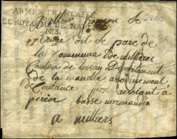 ARMÉE FRANCAISE / DANS / LE ROYAUME DE NAPLES / N° 3 Sur Lettre Avec Texte Exceptionnel (mentions Du Pape Et De Bonapart - Legerstempels (voor 1900)
