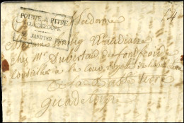 Lettre Avec Texte Daté Du 29 Décembre 1834 Pour Basse-Terre, Au Recto Marque Postale Encadrée POINTE A PITRE / GUADELOUP - Andere & Zonder Classificatie