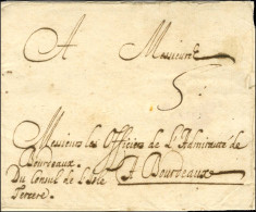 Lettre Avec Très Bon Texte Daté De L'archipel Des Açores Au Large De L'île Tercere Le 3 Mars 1694 Pour Bordeaux, Au Rect - Sonstige & Ohne Zuordnung