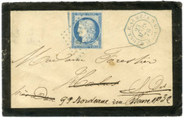 Losange Bleu SNG / CG N° 23 Càd Octo Bleu CORR.D ARMÉES / ST LOUIS Sur Lettre Pour Habas. 1876. - SUP. - R. - Altri & Non Classificati