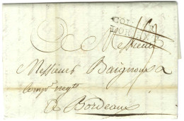 Lettre Avec Très Bon Texte Historique Daté Du Cap Le 30 Mai 1782 Pour Bordeaux. Au Recto, Marque Postale D'entrée COL. P - Marques D'entrées