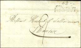 Lettre Avec Texte Daté De Cayenne Le 16 Février 1828 Pour Nantes, Au Recto Marque Postale D'entrée 42 / St Nazaire / PAI - Entry Postmarks