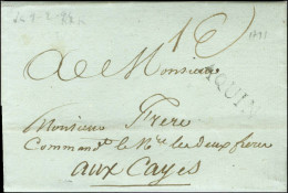 AQUIN (Jamet N° 4) Sur Lettre Avec Texte Daté Du 3 Juin 1791 Pour Les Cayes. - TB / SUP. - R. - Otros & Sin Clasificación