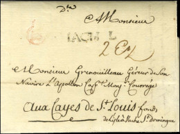 JACM L (Jamet N° 1) Sur Lettre Avec Texte Daté De Bordeaux Le 15 Mai 1772 Remise à La Petite Poste Pour Les '' Cayes De  - Otros & Sin Clasificación