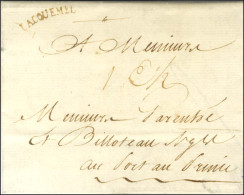 JACQUEMEL (Jamet N° 2) Sur Lettre Avec Texte Daté De Jacmel Le 10 Juillet 1781 Pour Port Au Prince. - TB / SUP. - R. - Andere & Zonder Classificatie