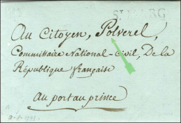 ST MARC (Jamet N° 7) Sur Lettre Avec Texte Daté De Saint Marc Le 9 Août 1793 Pour Port Au Prince. - TB / SUP. - R. - Autres & Non Classés