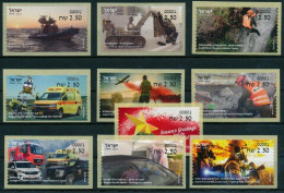 ISRAEL 2021 ATM LABELS BASIC RATE MACHINE 001 POSTAL SERVICE SET MNH - Unused Stamps