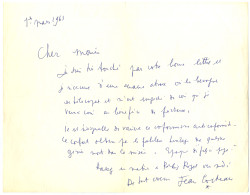 COCTEAU Jean (1889-1963), écrivain, Peintre Et Cinéaste, De L'Académie Française. - Other & Unclassified