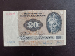 Billet Danemark 20 Kroner 1972 - Dinamarca