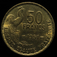 France, GUIRAUD, 50 Francs, 1951, Cu-Al, NC (UNC), KM#918.1, G.880, F.425 - 50 Francs
