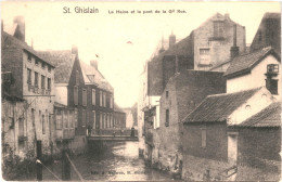 CPA Carte Postale Belgique Saint-Ghislain La Haine Et Le Pont De La Grand Rue  Début 1900 VM73925ok - Saint-Ghislain