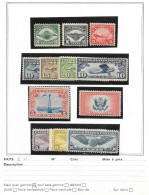 Etats-Unis D'Amérique Poste Aérienne/Air Mail Lot De 38 TP/PS 1923-64 * (& **) - Autres & Non Classés