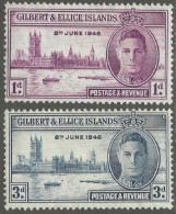 Gilbert And Ellis Islands. 1946 Victory. MH Complete Set. SG 55-56 - Gilbert- Und Ellice-Inseln (...-1979)