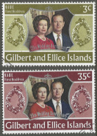 Gilbert And Ellis Islands. 1972 Royal Silver Wedding. Used Complete Set. SG 211-212 - Gilbert- Und Ellice-Inseln (...-1979)