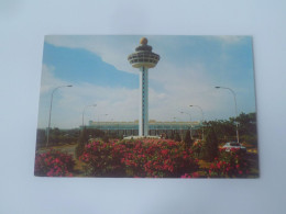 Original Vintage Postcard - Singapore  Changi Airport Control Tower  (#2327D) - Singapour