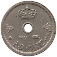 NORWAY 25 ÖRE 1929 HAAKON VII. 1905-1957 #MA 099890 - Norvège