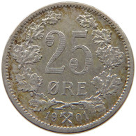 NORWAY 25 ORE 1901 OSCAR II. 1872-1905. #MA 004691 - Norvège