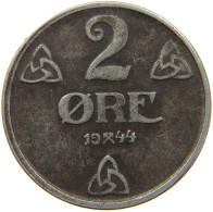 NORWAY 2 ÖRE 1944 HAAKON VII. 1905-1957 #MA 064670 - Norvège