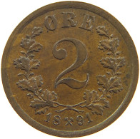 NORWAY 2 ÖRE 1907 OSCAR II. (1872-1907) #MA 100914 - Norvège