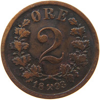 NORWAY 2 ÖRE 1893 OSCAR II. (1872-1907) #MA 064611 - Norvège