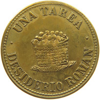 NICARAGUA TOKEN / JETON SS 1850-1870 UNA TAREA ON HACIENDA LA GUINEA IN JINOTEPE / UNA TAREA #MA 024925 - Nicaragua