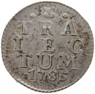 NETHERLANDS UTRECHT 2 STUIVERS 1785  #MA 003583 - Monnaies Provinciales