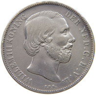 NETHERLANDS GULDEN 1863 WILHELM III. 1849-1890. #MA 011386 - 1849-1890: Willem III.