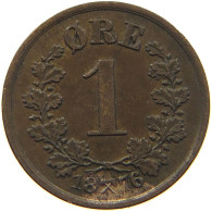 NORWAY ORE 1876 OSCAR II. 1872-1905. #MA 022735 - Norvège