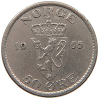 NORWAY 50 ÖRE 1955 HAAKON VII. 1905-1957 #MA 064441 - Norvège