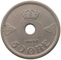 NORWAY 50 ORE 1948 HAAKON VII. 1905-1957 #MA 073178 - Norvège
