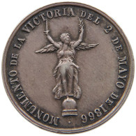 PERU MEDAILLE 18661874 MONUMENTO DE LA VICTORIA DEL 2 DE MAYO 1866, MANUEL PARDO LIMA #MA 021085 - Pérou
