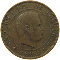 PORTUGAL 10 REIS 1892 CARLOS I. (1889-1908) #MA 101098 - Portugal