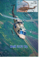 ISRAEL 2020 AIR FORCE HELICOPTERS BELL 212 ATM LABELS MAXIMUM CARD - Neufs
